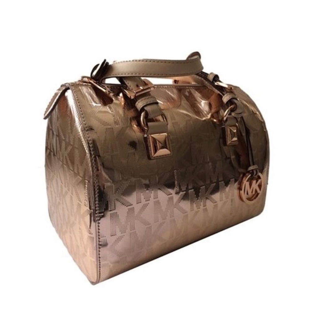 NEW Michael Kors
Grayson Medium Mirror Metallic - Rose Gold Leather Satchel - Picture 2 of 15